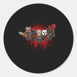 My Little Horror Crew - Halloween Black Cat Classic Round Sticker