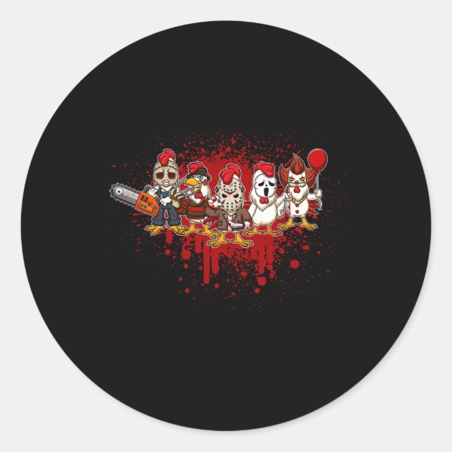 My Little Horror Crew - Halloween Chicken  Classic Round Sticker (Front)