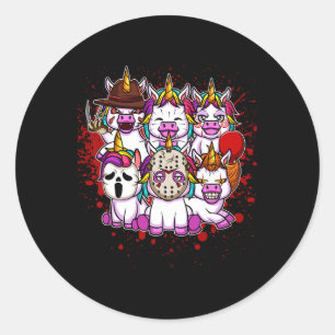 My Little Horror Crew - Halloween Unicorns Classic Round Sticker