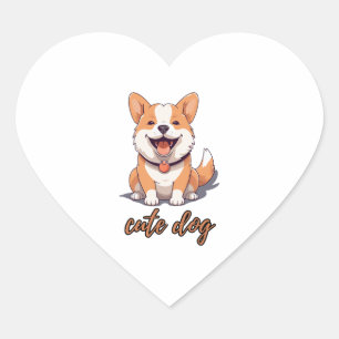 My Little Husky Cute Dog Classic T-Shirt Heart Sticker