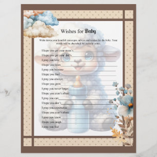 My Little Lamb_  Baby Wishes Activity Custom Letterhead