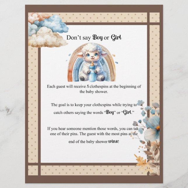 My Little Lamb_  Don't Say Custom Letterhead (Front)