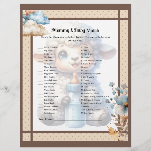 My Little Lamb_  Mummy and Baby Match Custom Letterhead (Front)