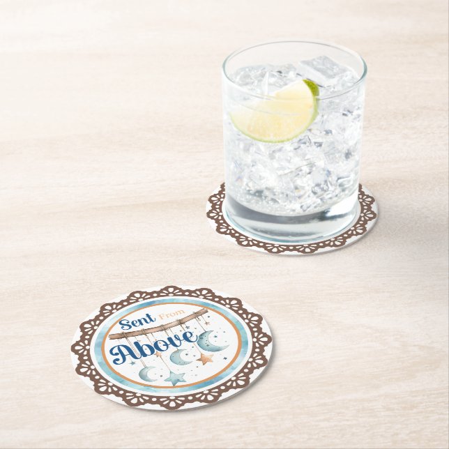 My Little Lamb Round Paper Coaster (Insitu)