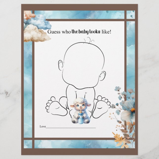My Little Lamb_ Who Baby Looks Like Custom Letterhead (Front)