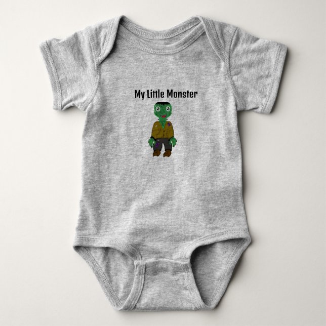 my little monster (Frankenstein ) Baby Bodysuit (Front)
