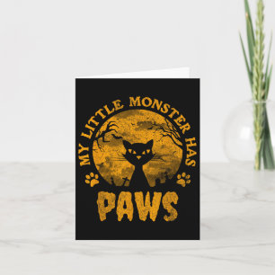 My Little Monster Has Paws Spooky Cat Card
