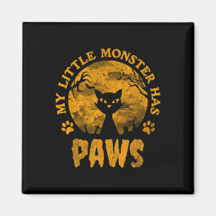 My Little Monster Has Paws Spooky Cat Magnet