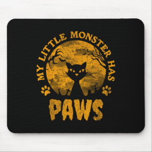 My Little Monster Has Paws Spooky Cat Mouse Pad