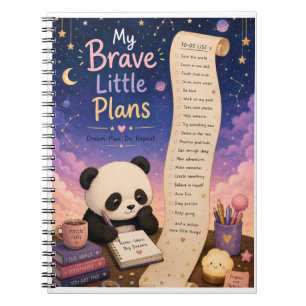 My  Little Plans Cute Panda  Notebook
