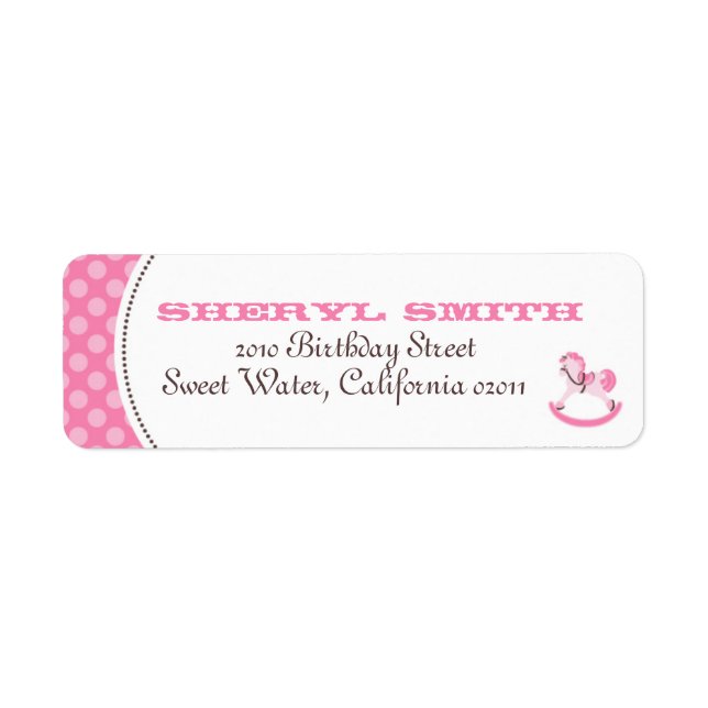 My Little Pony Return Label Return Address Label (Front)