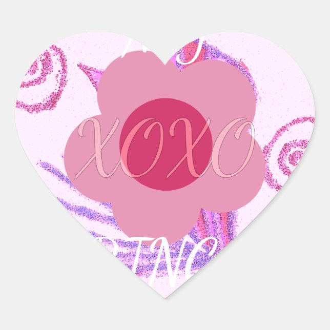 My Little Princess: Baby Pink Vector Inspirational Heart Sticker (Front)