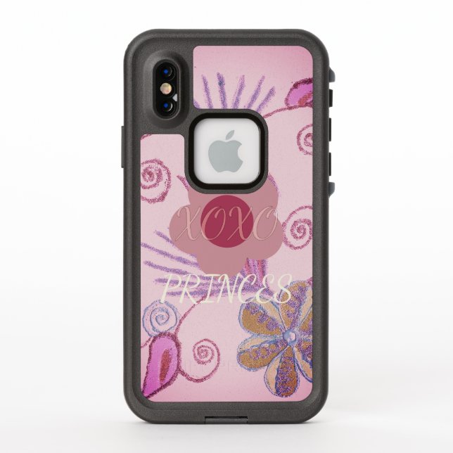My Little Princess: Baby Pink Vector Inspirational LifeProof iPhone Case (Back)