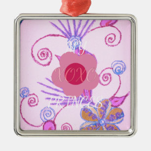My Little Princess: Baby Pink Vector Inspirational Metal Tree Decoration