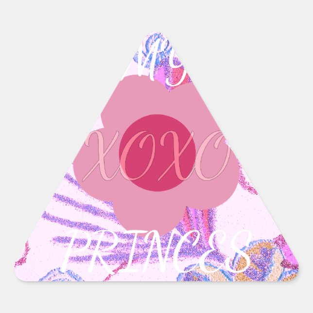 My Little Princess: Baby Pink Vector Inspirational Triangle Sticker (Front)