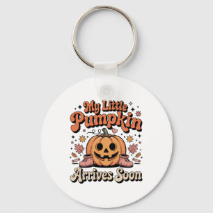 My Little Pumpkin Arrives Soon Pregnant Halloween Key Ring