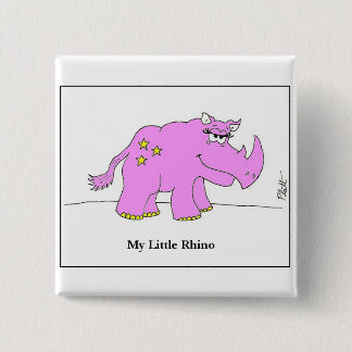 My Little Rhino 15 Cm Square Badge