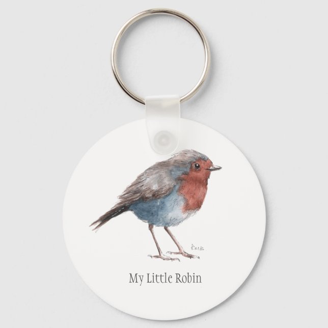 ‘My Little Robin’ Bird Keyring (Front)