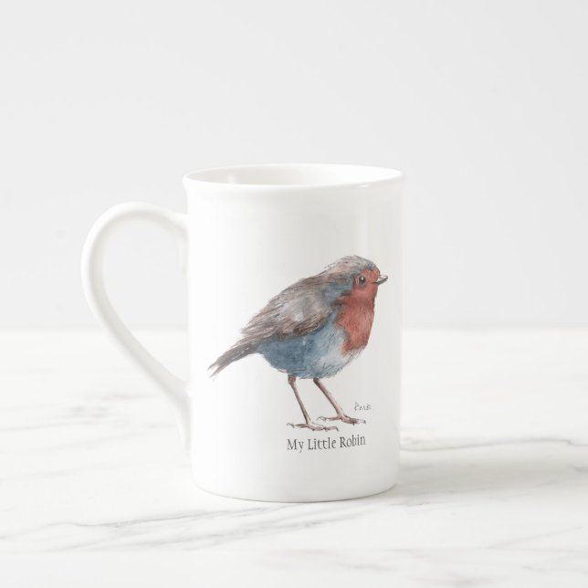 'My Little Robin' Bone China Tea Cup (Left)