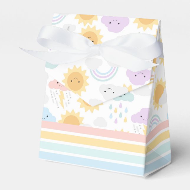 My Little Sunshine Rainbows & Clouds Party Box (Front Side)