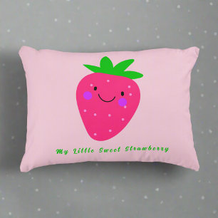 My little Sweet Strawberry Cute Pink Girl Nursery Decorative Cushion