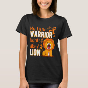 My Little Warrior Fights Like A Lion Leukaemia Awa T-Shirt