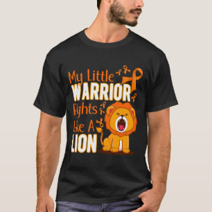 My Little Warrior Fights Like A Lion Leukemia Awar T-Shirt