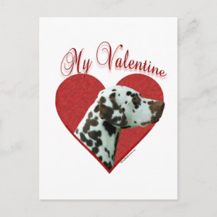 My Liver Dalmatian Valentine Holiday Postcard
