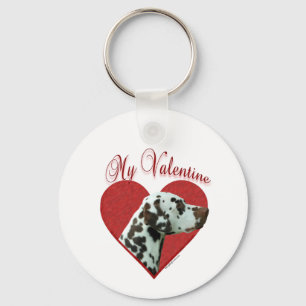 My Liver Dalmatian Valentine Key Ring