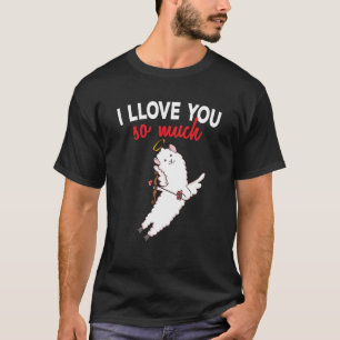 My Llama Is My Valentine Alpaca Cupid Heart Valent T-Shirt