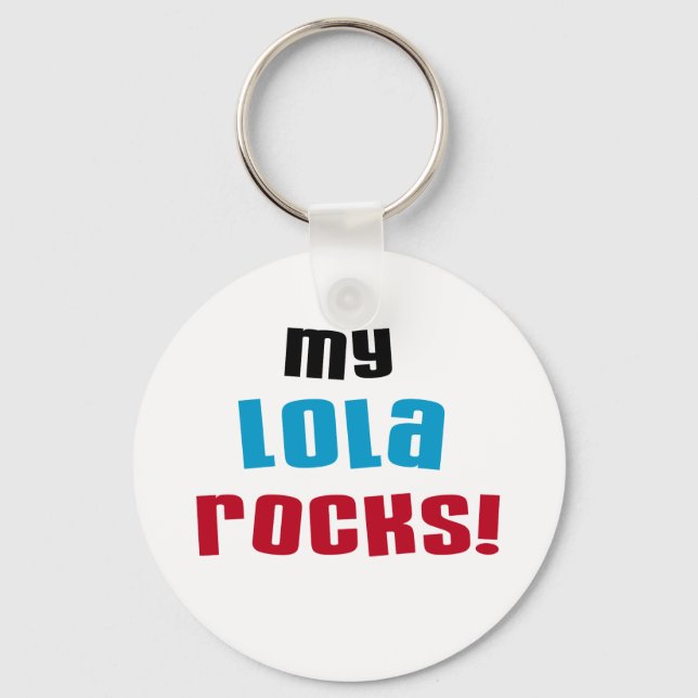 My Lola Rocks T-shirts and Gifts Key Ring (Front)