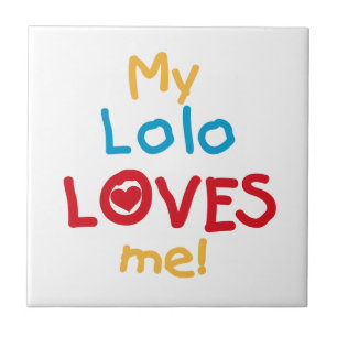 My Lolo Loves Me T-shirts and Gifts Ceramic Tile