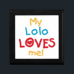 My Lolo Loves Me T-shirts and Gifts Gift Box<br><div class="desc">My Lolo Loves Me T-shirts,  bodysuits,  cards,  stickers,  mugs,  bags,  magnets,  and more with a colourful blue,  red,  and yellow text design.</div>