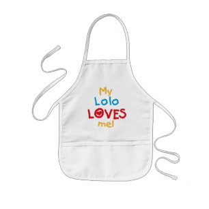 My Lolo Loves Me T-shirts and Gifts Kids Apron