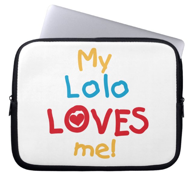 My Lolo Loves Me T-shirts and Gifts Laptop Sleeve (Front)