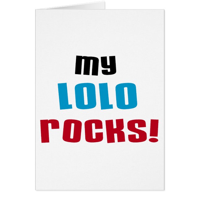 My Lolo Rocks T-shirts and Gifts (Front)