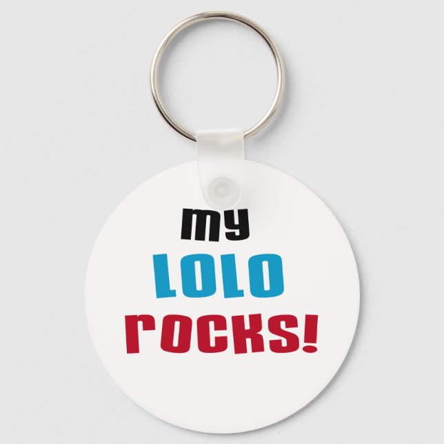 My Lolo Rocks T-shirts and Gifts Key Ring (Front)