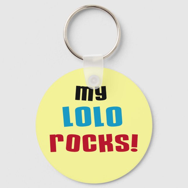 My Lolo Rocks T-shirts and Gifts Key Ring (Front)