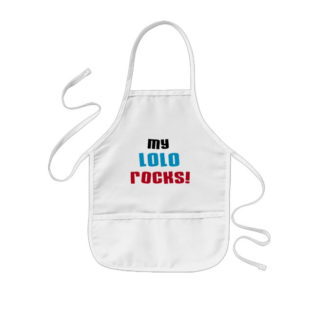 My Lolo Rocks T-shirts and Gifts Kids Apron (Front)