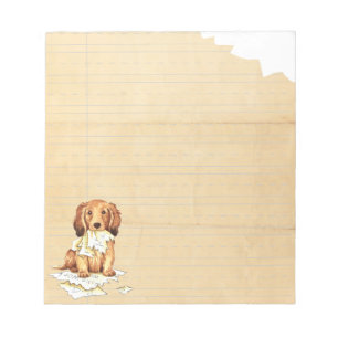 My Longhaired Dachshund Ate my Homework Notepad