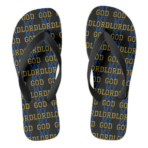 My Lord My God Biblical Black All-Over Unisex Thongs