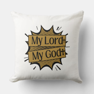 My Lord My God Biblical Cross Cushion
