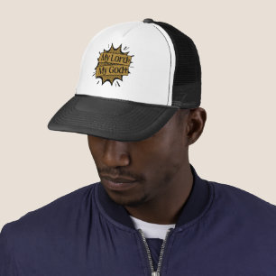 My Lord My God Biblical Cross Trucker Hat