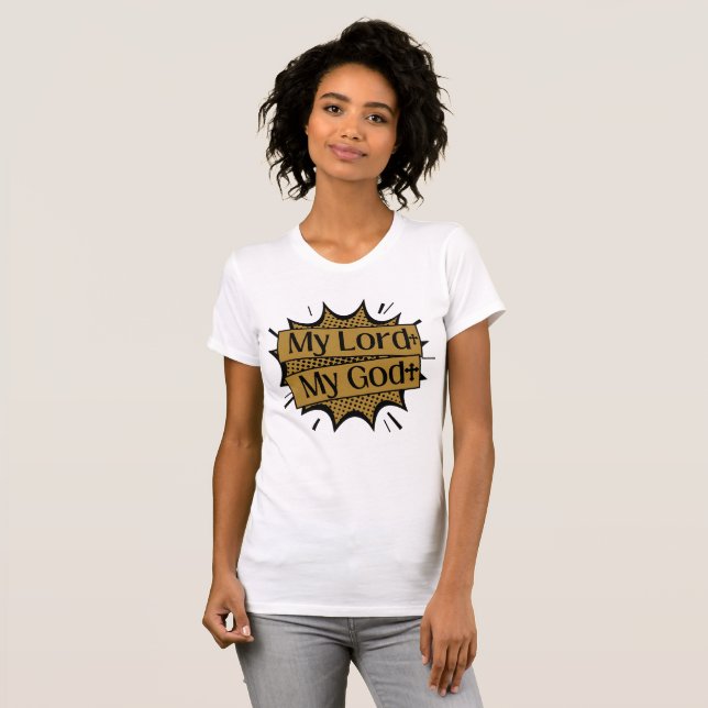My Lord My God Biblical Cross Women's T-Shirt (Front Full)