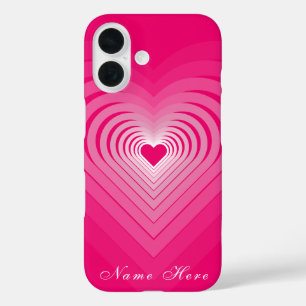 My Love - Add Your Name / Text - Romantic Pink iPhone 16 Case