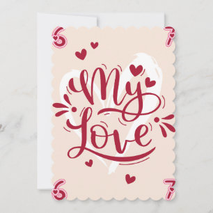 My Love Artistic Valentine's Day Greeting card