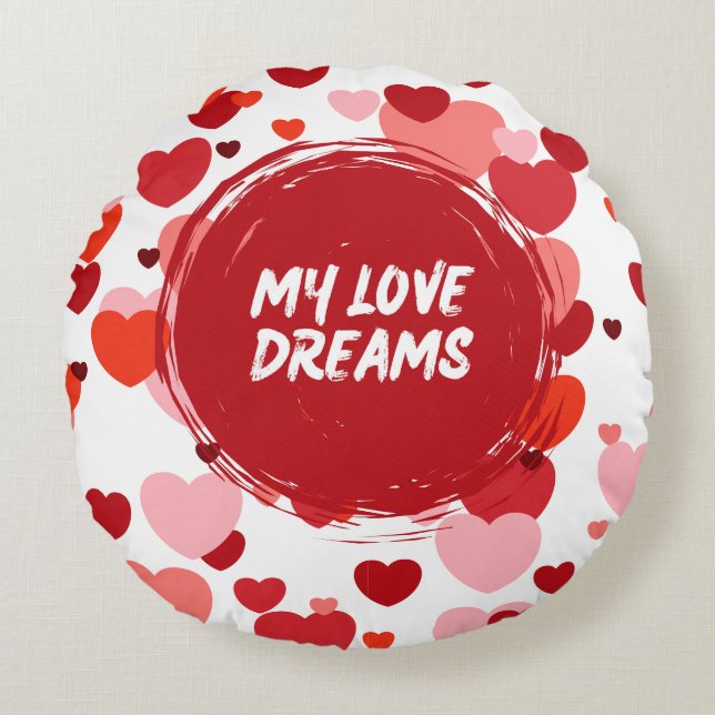 my _love_ dreams_ round cushion (Front)