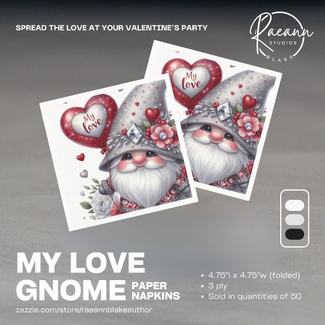 My Love Gnome Paper Napkins (Creator Uploaded)