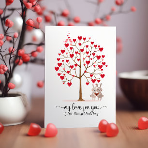 My Love Grows  - Heart Tree Valentine's Day Card