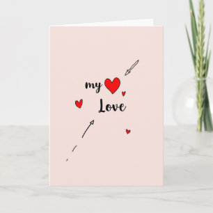 My Love Heart Arrows Card